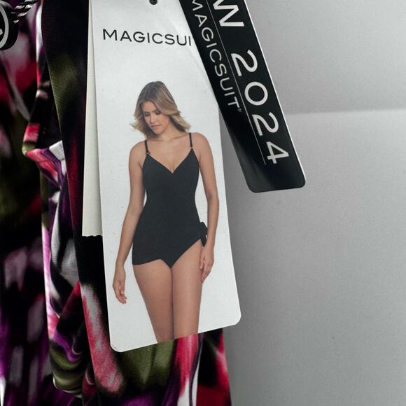 Magicsuit Women's Black Multi Flutter Willow One Piece Swimsuit Size 14 NWT - Picture 12 of 14